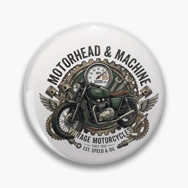 Item preview, vintage motorcycle illustration, mechanic's garage designed and sold by Alexshop43.