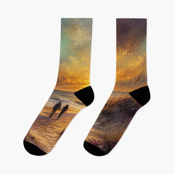 Item preview, Eternal Horizon - Romantic Coastal Sunset Beach Painting designed and sold by Joey Santiago.