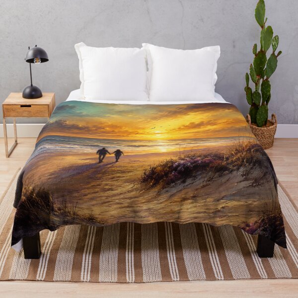 Item preview, Eternal Horizon - Romantic Coastal Sunset Beach Painting designed and sold by Joey Santiago.