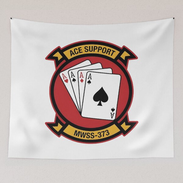 Item preview, USMC Marine Wing Support Squadron 373 MWSS-373 Ace Support Emblem    designed and sold by CharlieDesings.