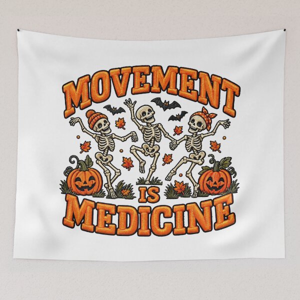Item preview, Movement Is Medicine Fitness Skeleton Halloween designed and sold by ArtDesignTp.