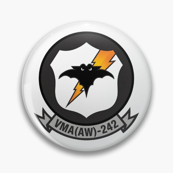Item preview, USMC VMA(AW)-242 Marine All Weather Attack Squadron Bats Emblem    designed and sold by CharlieDesings.