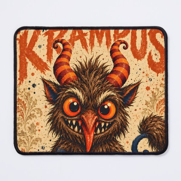 Item preview, Merry Krampus Vintage Furry Horned Monster designed and sold by Pure Craft.