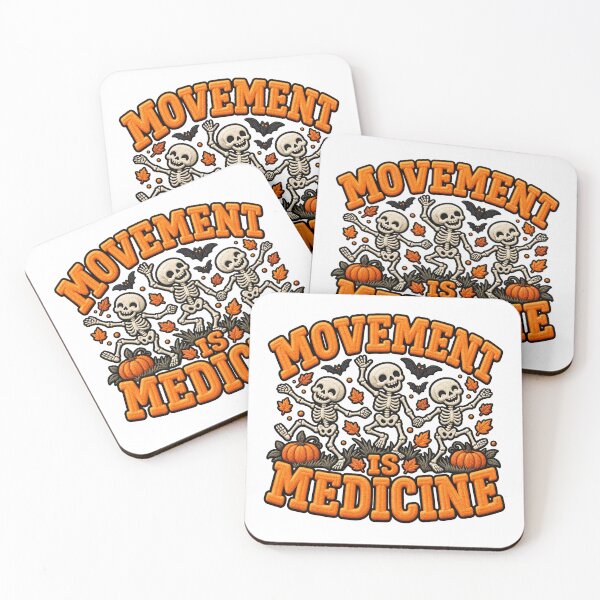 Item preview, Movement Is Medicine Halloween Fitness Skeletons designed and sold by ArtDesignTp.