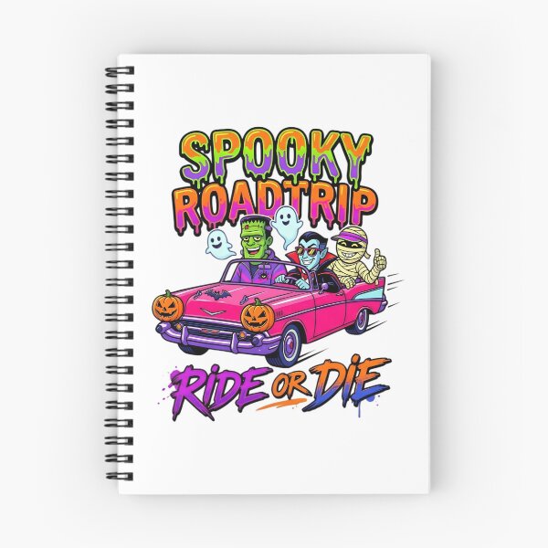 Item preview, Spooky Road Trip Monsters Pink Car Halloween Graphic designed and sold by ArtLabCreations.