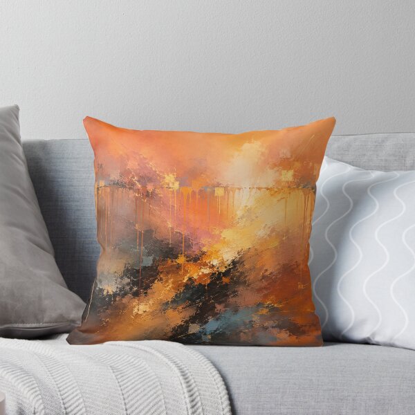 Item preview, Solstice Ember - Amber & Gold Abstract Landscape Print designed and sold by Joey Santiago.