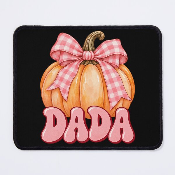 Item preview, Dada Pumpkin with Pink Gingham Bow designed and sold by ROUX-ART.