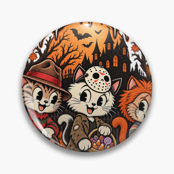 Item preview, Hiss or Treat Funny Halloween Horror Cats Costume T-Shirt Design designed and sold by KIDEnia.