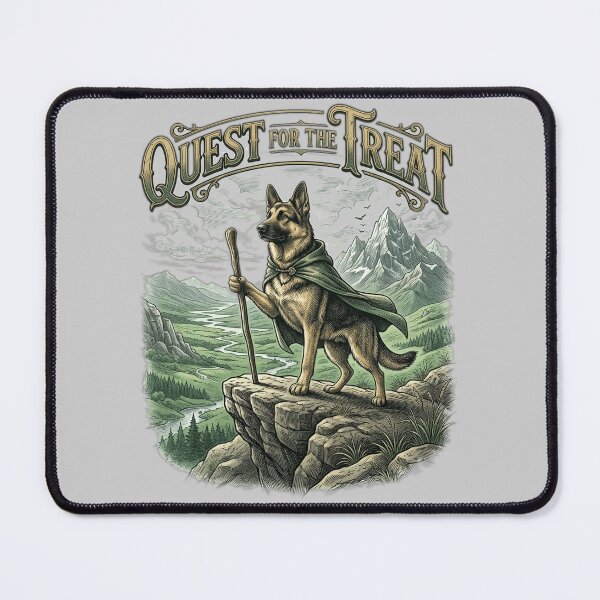Item preview, Quest for the Treat Funny Fantasy Adventure Epic Quest Dog Shepherd Lover Gift designed and sold by FurRealStudioCo.