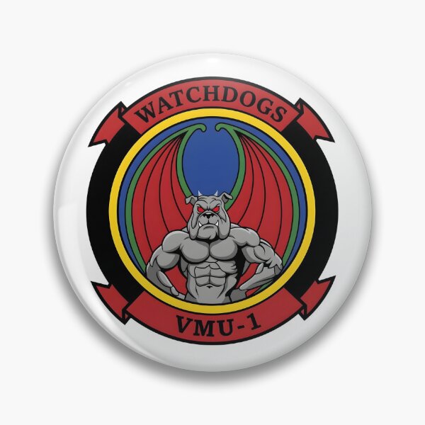 Item preview, USMC VMU-1 Watchdogs Marine Unmanned Aerial Vehicle Squadron 1 Emblem designed and sold by CharlieDesings.