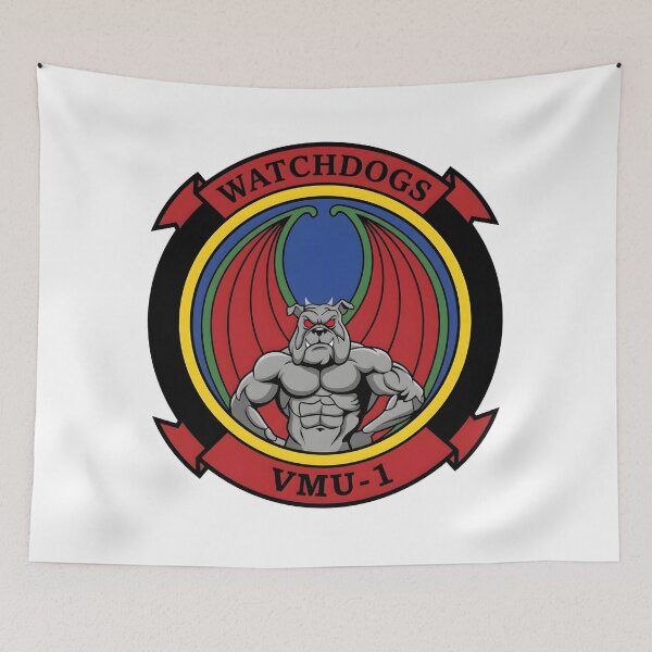Item preview, USMC VMU-1 Watchdogs Marine Unmanned Aerial Vehicle Squadron 1 Emblem designed and sold by CharlieDesings.