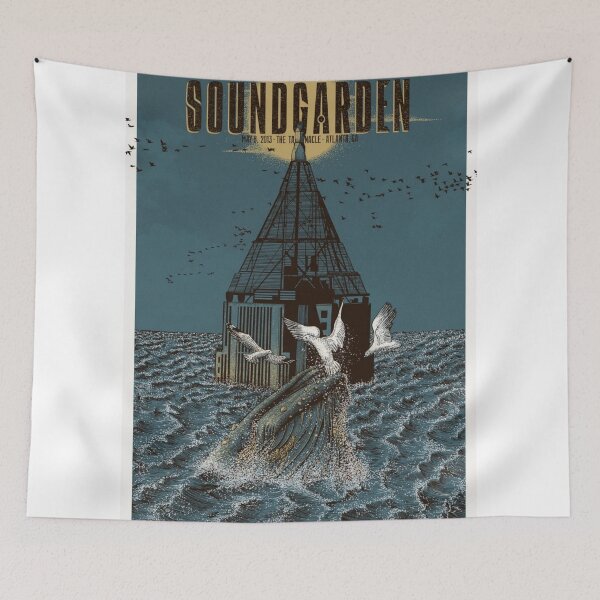 Item preview, Sound Garden Soundgarden Original Custom Vintage Music Band Tee Unique Poster Wall Art designed and sold by Cool Robot Bro..