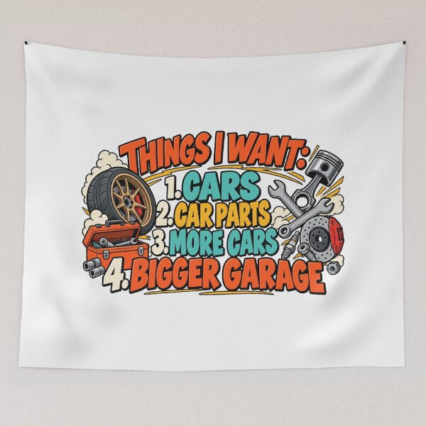 Item preview, Things I Want Cars More Cars Garage Mechanic designed and sold by ArtDesignTp.