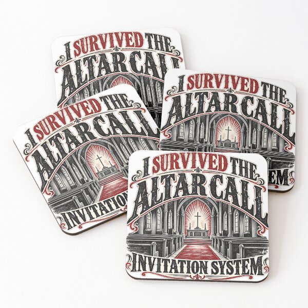 Item preview, I Survived The Altar Call Invitation System Funny Exvangelical Woodcut Shirt designed and sold by GloryandFame.