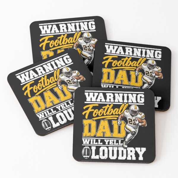 Item preview, Football Dad Warning Will Yell Loudly designed and sold by ROUX-ART.