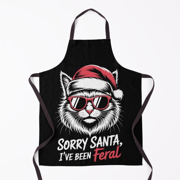 Item preview, Sorry Santa I've Been Feral – Funny Christmas Cat Ar designed and sold by jkrphoto.