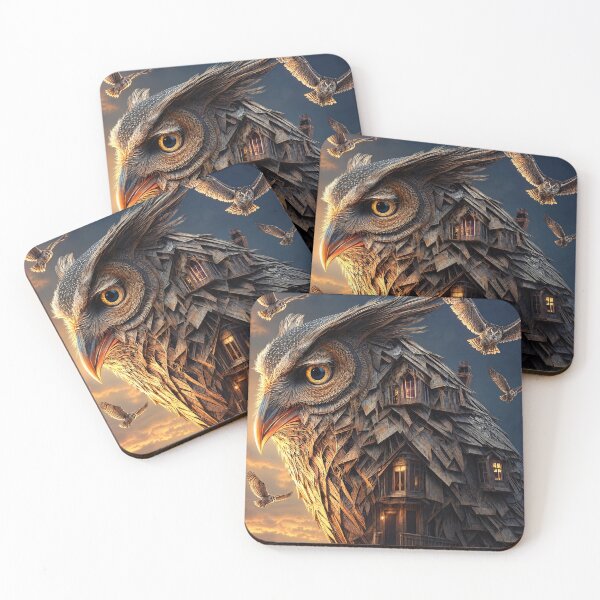 Item preview, The Owl Cottage – Surreal Fantasy Art designed and sold by Mr Ai Shop.