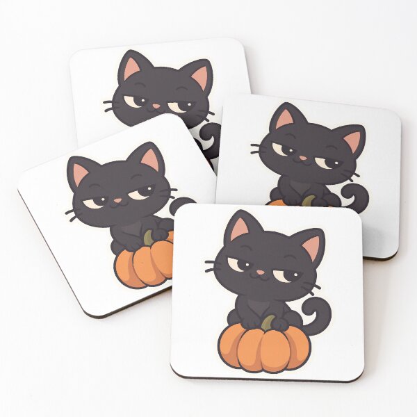 Item preview, Smug Black Cat Sitting on a Halloween Pumpkin designed and sold by OuqCreations.