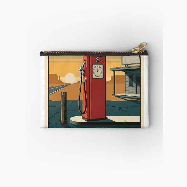 Item preview, Classic Red Gas Pump Retro Roadside Travel Badge Sticker designed and sold by DetourDgn.