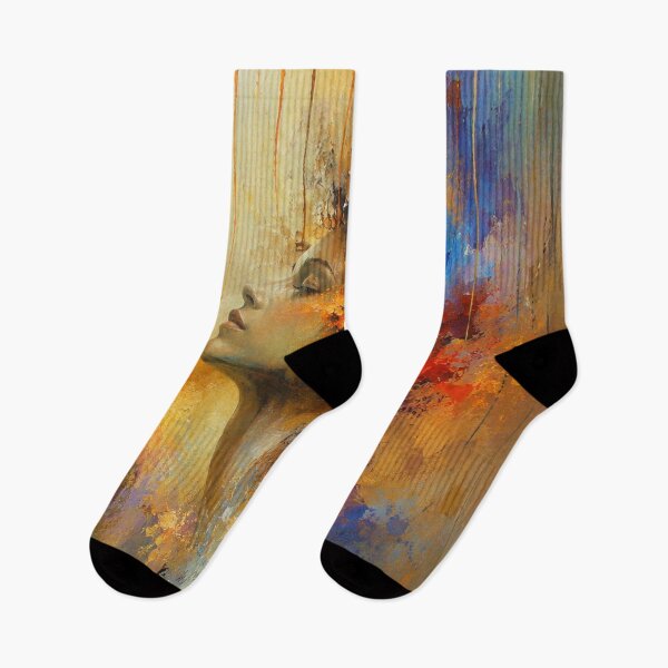 Item preview, Celestial Awakening - Vibrant Orange & Indigo Abstract designed and sold by Joey Santiago.