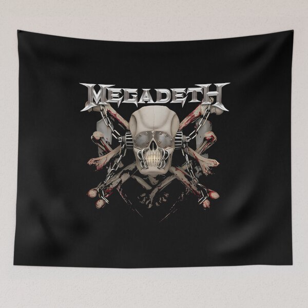 Item preview, Megadeth Skull and Bones Metal Tee designed and sold by Leonor  Vera.
