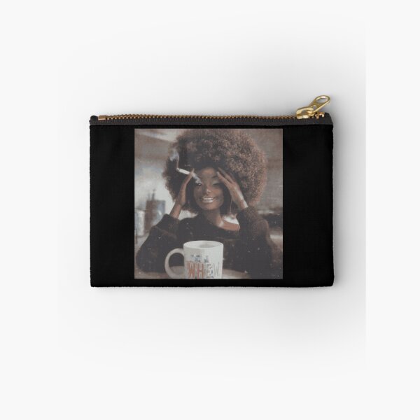 Item preview, Whew Black Woman Afro Cigarette Coffee Mug Relaxed Smile Vintage Style Fan Art Apparel Gift designed and sold by CaseMitch.