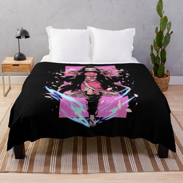 Item preview, Nezuko Kamado Running Cherry Blossoms Demon Slayer Anime Pink Kimono Fan Art Apparel Gift designed and sold by CaseMitch.
