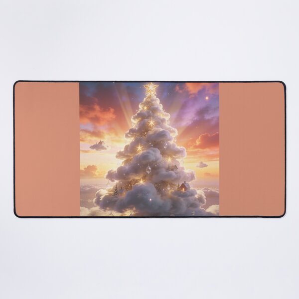 Item preview, Surreal Cloud Christmas Tree at Sunset designed and sold by OksArtStudio.