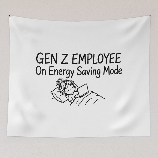 Item preview, Gen Z Employee On Energy Saving Mode Funny Sarcastic Office Quote designed and sold by StyxIND.