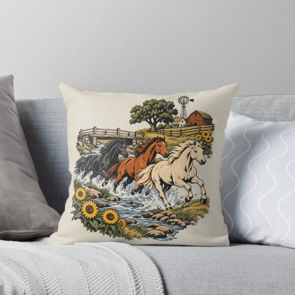 Item preview, Galloping Horses Country Creek Bold Western Art designed and sold by AmiGraph.