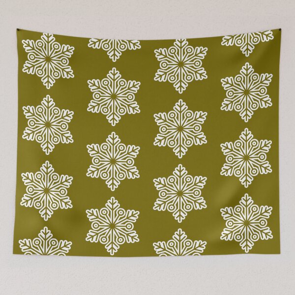 Item preview, Winter Snowflake Antique Gold Seamless Pattern Art designed and sold by ​Jyoti Digital Artist.