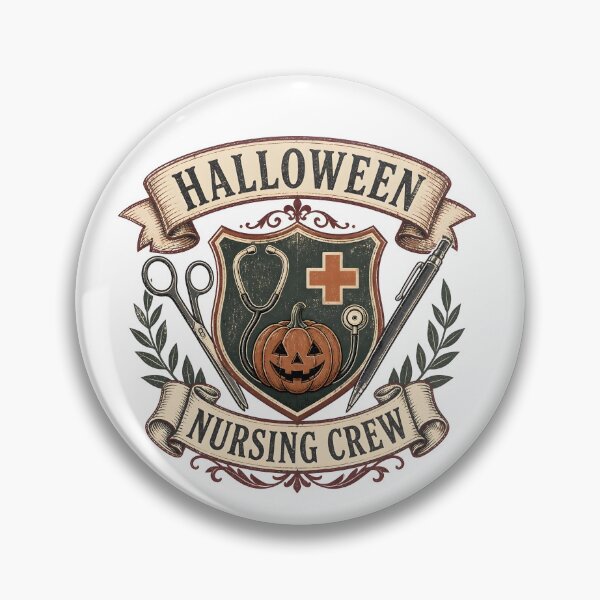 Item preview, Halloween Nursing Crew Crest Vintage Hospital Team designed and sold by BernoNickel.