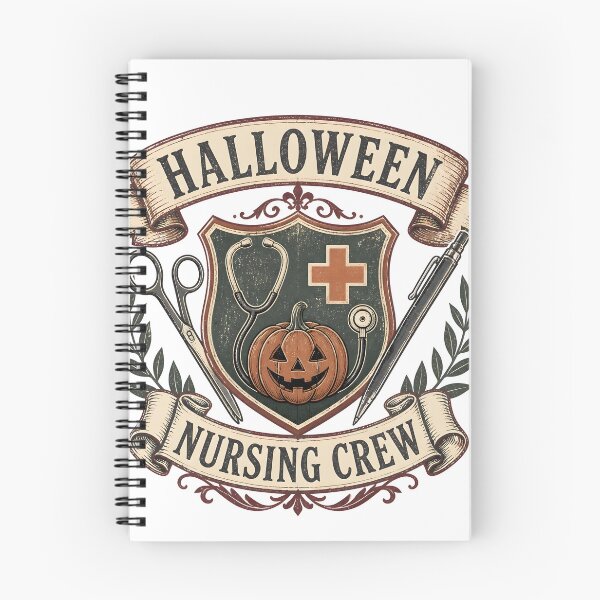 Item preview, Halloween Nursing Crew Crest Vintage Hospital Team designed and sold by BernoNickel.