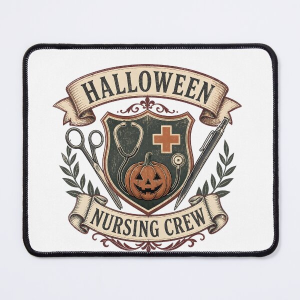 Item preview, Halloween Nursing Crew Crest Vintage Hospital Team designed and sold by BernoNickel.