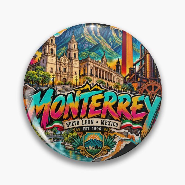 Item preview, Monterrey — Mountains, Steel & Street Art designed and sold by URBIVO.