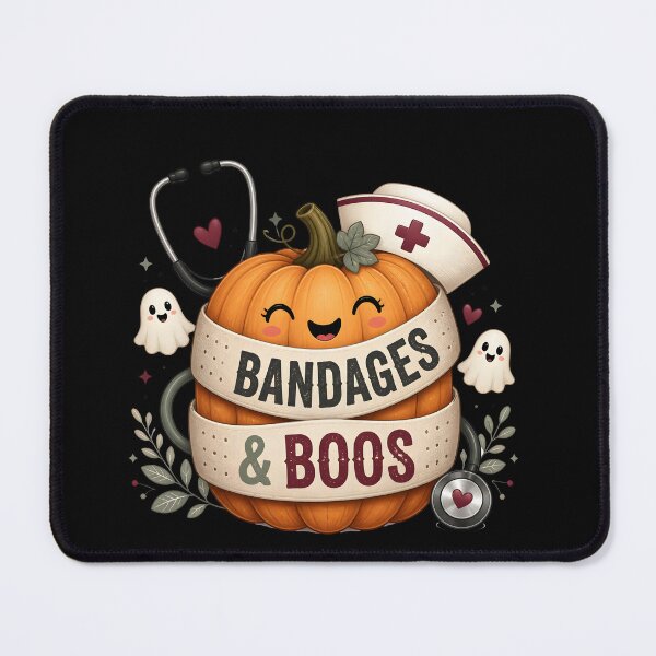 Item preview, Bandages And Boos Pumpkin Spooky Nurse Halloween designed and sold by BernoNickel.