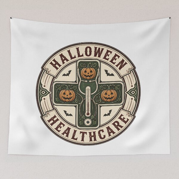 Item preview, Halloween Healthcare Crest Vintage Medical Emblem Badge designed and sold by BernoNickel.