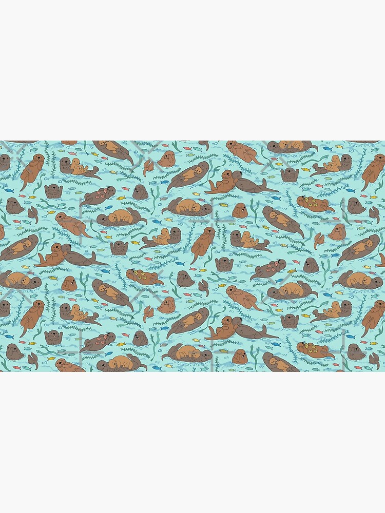 Sea Otters - cute animal pattern by Cecca Designs by Cecca-Designs