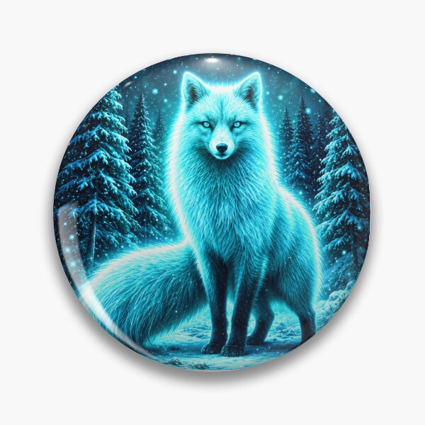 Artikelvorschau, Leuchtend blauer Fuchs im Winter entworfen und verkauft von MagicCrystal.
