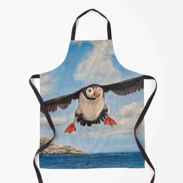 Item preview, Puffins in flight designed and sold by NathBros.