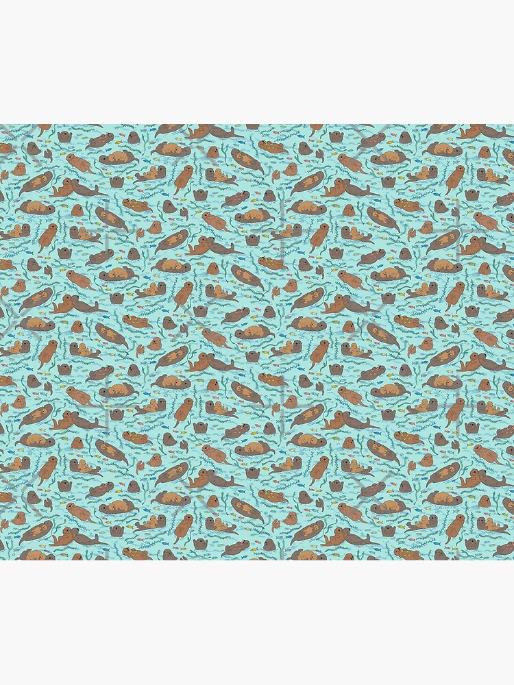 Sea Otters - cute animal pattern by Cecca Designs by Cecca-Designs
