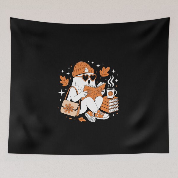Item preview, Cute Reading Ghost – Fall Autumn Bookworm Halloween Art designed and sold by jkrphoto.