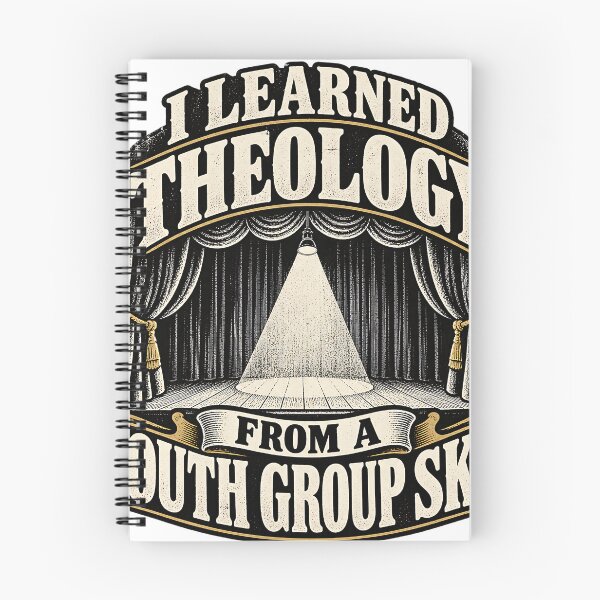 Item preview, I Learned Theology From A Youth Group Skit Funny Exvangelical Screenprint Shirt designed and sold by GloryandFame.