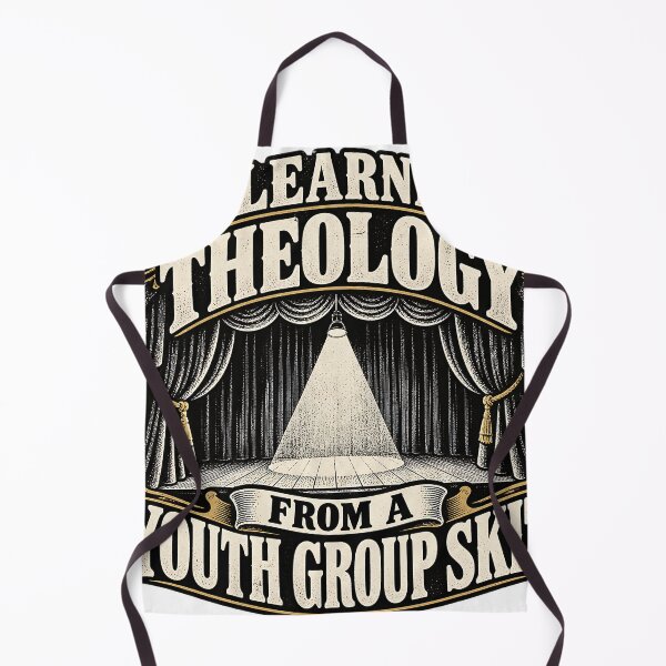 Item preview, I Learned Theology From A Youth Group Skit Funny Exvangelical Screenprint Shirt designed and sold by GloryandFame.