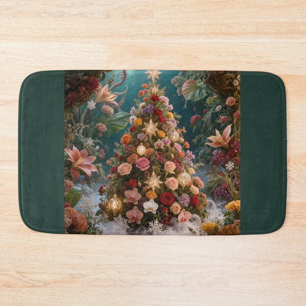 Item preview, Floral Christmas Tree in Enchanted Garden designed and sold by OksArtStudio.