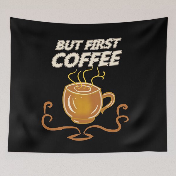 Item preview, But First Coffee - Minimalist Coffee Lover Art designed and sold by Shopovibe.