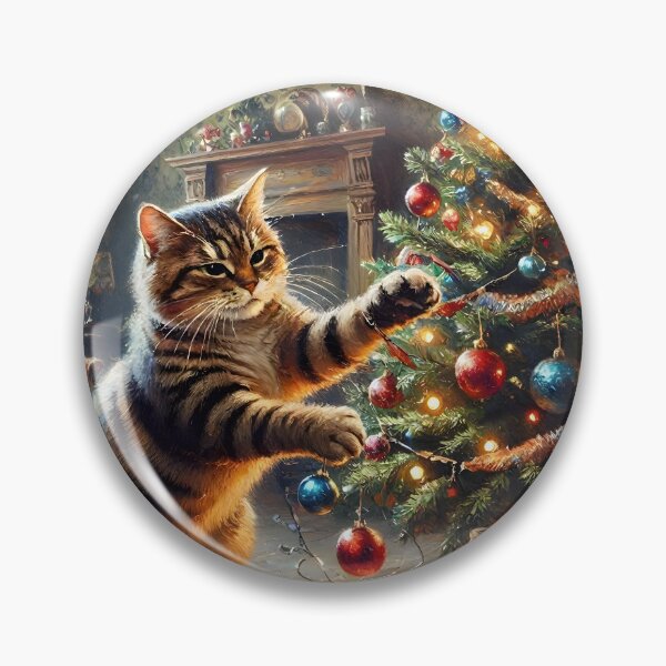 Item preview, Tabby Cat Christmas Chaos designed and sold by Sybille-Yates.