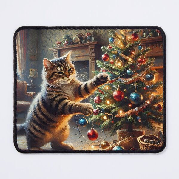 Item preview, Tabby Cat Christmas Chaos designed and sold by Sybille-Yates.