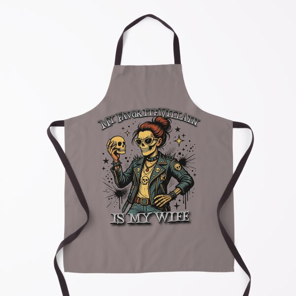 Item preview, My Favorite Villain Is My Wife – Funny Marriage Humor Quote designed and sold by Magda-Creates.