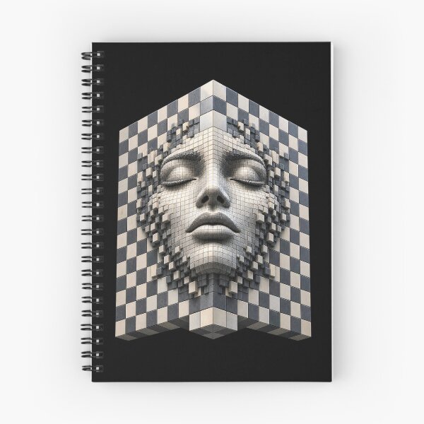 Item preview, Emergence from the Grid – Surreal Checkerboard Identity designed and sold by Anyshca.